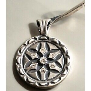 Bico “Star Bright” Pendant Necklace w/ White Swarovski Crystals Tribal Gothic